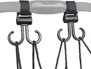 Stroller Clips and Hooks,Non-Slip 360 Degree Swivel Stroller Hooks - Heavy Duty Camping Attachment for Car or Shopping Cart Mom and Dad