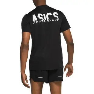 【asics 亞瑟士】短袖T恤 男裝 跑步服(2011A813-001)