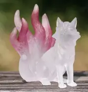 Liu Li Crystal Nine Tailed Fox Fairy Statue Love Marrage Bedroom Decor