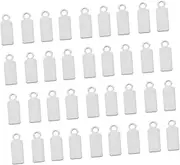 DIY Craft Jewelry Charms Stainless Steel Rectangular Stamping Blanks 50pcs Metal Blank Tag for Dog Tags