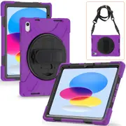 MCC Heavy Duty Strap iPad (A16) 11-inch 2025 Apple 11th Gen Shockproof Case Cover [Purple]