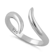 925 Sterling Silver Wave Stackable Ring for Women