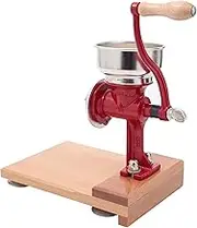 Estrella Grain Mill with Wooden Table, Mexican Manual Corn Grinder for Rice, Chickpeas, Nixtamal Mill Grinder with Cast Iron Construction, (0.8 Quart / 0.75 Liter) Low Hopper