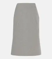 [Dries Van Noten] Dries Van Noten Cotton-blend midi skirt AU 10 grey