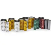 Zebra Resin Ribbon, 64mmx74m (2.52inx242ft), 5095; High Performance, 12mm (0.5in) core - 05095GS06407