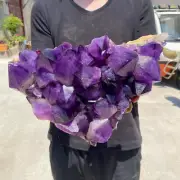 16.1lb Large Natural Amethyst geode quartz cluster crystal specimen Healing