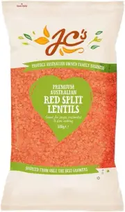 J.C.'S QUALITY FOODS Premium Australian Red Split Lentils, 500 G
