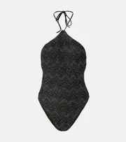 [Missoni] Missoni Lamé swimsuit UK 14 black