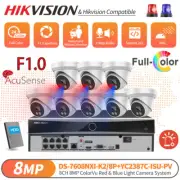 Hikvision AcuSense 8CH 4K NVR Red Blue Light 4K ColorVu Camera CCTV System Kit