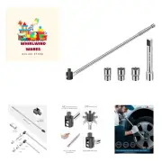 1/2-Inch Drive 24" Breaker Bar with 125mm Extension Bar, and 3- piece Sockets...
