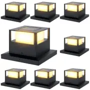8 Pack Solar Post Lights Outdoor Cap Lights, 20 Lumen High Brightness Waterpr...