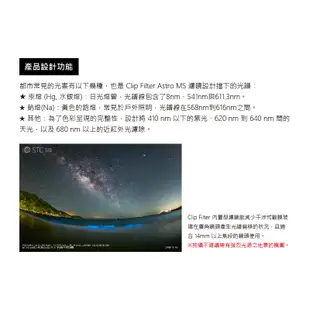 【STC】Clip Filter Astro MS 內置型光害濾鏡 for SONY APS-C