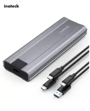 M.2 NVMe & SATA Hard Drive Enclosure 10Gbp USB 3.2 Gen2 HDD SSD Supported FE2026