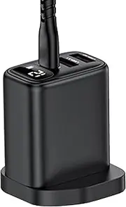 Charger Block Charging Station - Type C Charging Block,17W Portable Plug Adapter with Digital Display for Travel, Mobile Phones, Headphones, Smart Watches