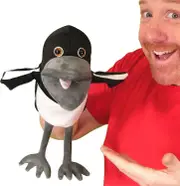 Steve and Maggie Plush Toy, Soft Magpie Plush Toy, Bird Hand Puppet