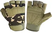 [PURFUN] Kids Breathable Half Finger Cycling Gloves Girls Boys Strechy Adjustable Anti-Slip Roller Skating Bike Driving Gloves