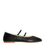 LES BALLERINES CELINE DOUBLE STRAP IN LAMBSKIN 36,37,38,39,40,41 black