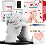 LTDSOAR Hand Casting Kit, Couples with Practice Kit, Hand Mold Kit for Adults & Kids, Romantic Anniversary Wedding Birthday for Her or Him,Boyfriend Girlfriend Unique