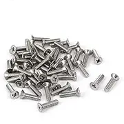 uxcell M2.5-0.45 x 10mm Fine Thread Phillips Flat Countersunk Head Machine Screws 50pcs