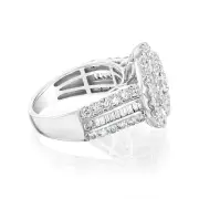 Luminesce Lab Grown 10ct White Gold Ring in 3 Carat Diamond, Q