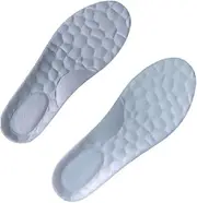 [Generic] Plantar Fasciitis Insoles - Foam Shoe Inserts with Arch Support for Men and Women, Breathable Comfort (Grey, 43-44)