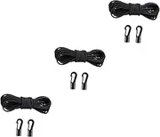 Vaguelly 3 Sets Kayak Bungee Cord Kit with Hooks Elastic Shock Cord for Boat Mooring Tent Fixing Cargo Binding and Outdoor Use High Elasticity Wear Resistant and Durable Design