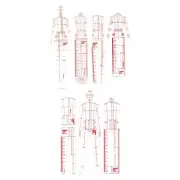Template Rulers Sewing Humanoid Patterns Designs Models Fashion Illustration