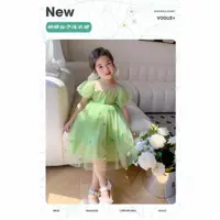 在飛比找蝦皮購物優惠-韓國2024新款夏裝女童洋氣網紗裙女寶寶花仙子公主裙夏季小女