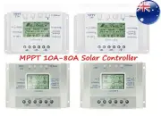 AU MPPT 20A-80A 12V/24V Solar Panel Regulator Charge Controller Auto LCD M3