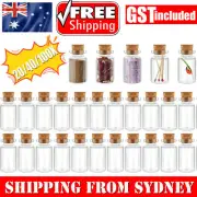20/40/100x 7ml Glass Vials Container Bottles With Cork Top Mini Wish Bottle Jar