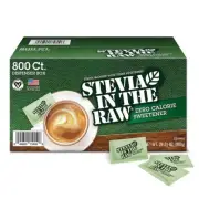 Stevia In The Raw Zero Calorie Sweetener Packets 800 ct | New,Free & Fast Ship