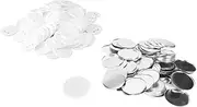 Badge Blank Button Pins: 100 Sets Rustproof Round Button Badge Parts Set for Button Maker Machine, Gifts for Various Occasions (75MM)