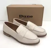 Dune Women's Gine Penny Loafer Size 7 Ecru Leather Flexi Sole Wide Fit New F1