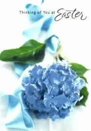 Happy Easter Springtime Purple Hydrangea Hallmark Greeting Cards - Set of 4