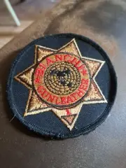 Bianchi Gunleather Leather Gun Holster Straps Black 4” Round Embroidered Patch