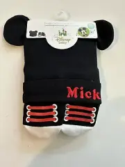 Disney Mickey Mouse Hat and booties set Set, infant black and red onesize