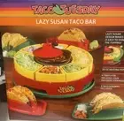 Fiesta Taco Tuesday Stand Tray & Topping Bar with Lazy Susan & Taco Holders, NEW