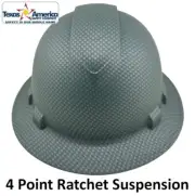 Pyramex Ridgeline Full Brim Hard Hat with 4 pt suspension - Silver Graphite
