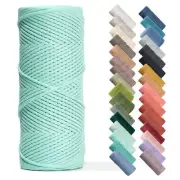 Recycled Cotton Macrame Cord 4mm x 240 Yards – Thick Single Strand Cord Made ...