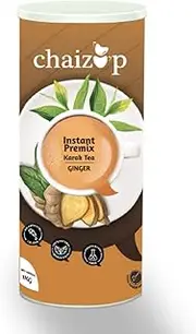 Green Velly Indian Instant Premix Karak Tea - Ginger Flavour - 1 kg Can, Adrak Chai, Easy to Make Instant Tea, Home Like Tea, Aromatic and Flavoured, (Ginger Tea, 1 kg)