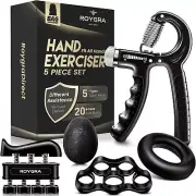 roygra Hand Grip Strengthener, Adjustable Grip Strength Trainer with 4 Exercise