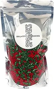 Sprinks Deck The Halls 500g | Sugar Sprinkles for Cake Decorating | Cakes | Cupcakes | Cookies | Brownies | Ice Cream | Sundaes