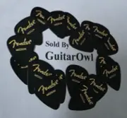 FENDER MEDIUM GUITAR PICKS Black 351 celluloid 18 picks