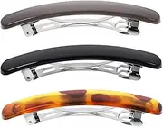 HONMEET Fashionable Hair Clips 3 Pcs Metal Snap Clips Decorative Hair Styling Tools