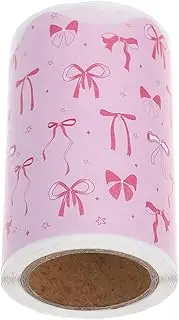 ROMISBABA 1 Roll Bulletin Board Borders Bow Knot Scalloped Border Trim Bulletin Decor for Classroom Back to School Party Supplies Pink
