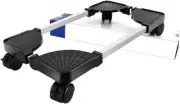 YOSE Computer Tower Stand, Adjustable Mobile CPU Stand with Rolling Deep Black