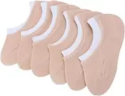 [WRITWAA] Women's Low Cut Cotton Boat Socks No Show Design Elastic and Non-slip Silicone Back Random Style