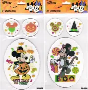 DISNEY - HALLOWEEN - Mickey Mouse (Pumpkin) & Minnie Mouse (Cat) Window Gels
