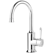 Phoenix Tapware NS730-62 Nostalgia Sink Mixer 160mm Gooseneck (White & Chrome)