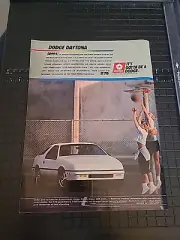 Dodge Daytona 8x11 Print Ad 1988 Great To Frame